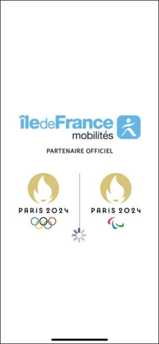 Screenshot of the Paris 2024 Olympic Games transport app