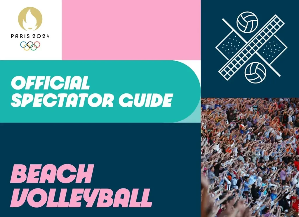 Cover of the Official Spectator Guide for the Paris 2024 Beach Volleyball venue